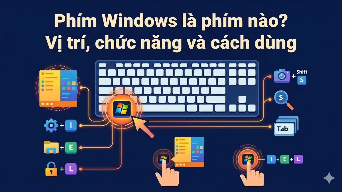 Phím Windows là phím nào? Vị tríchức năng và cách dùng